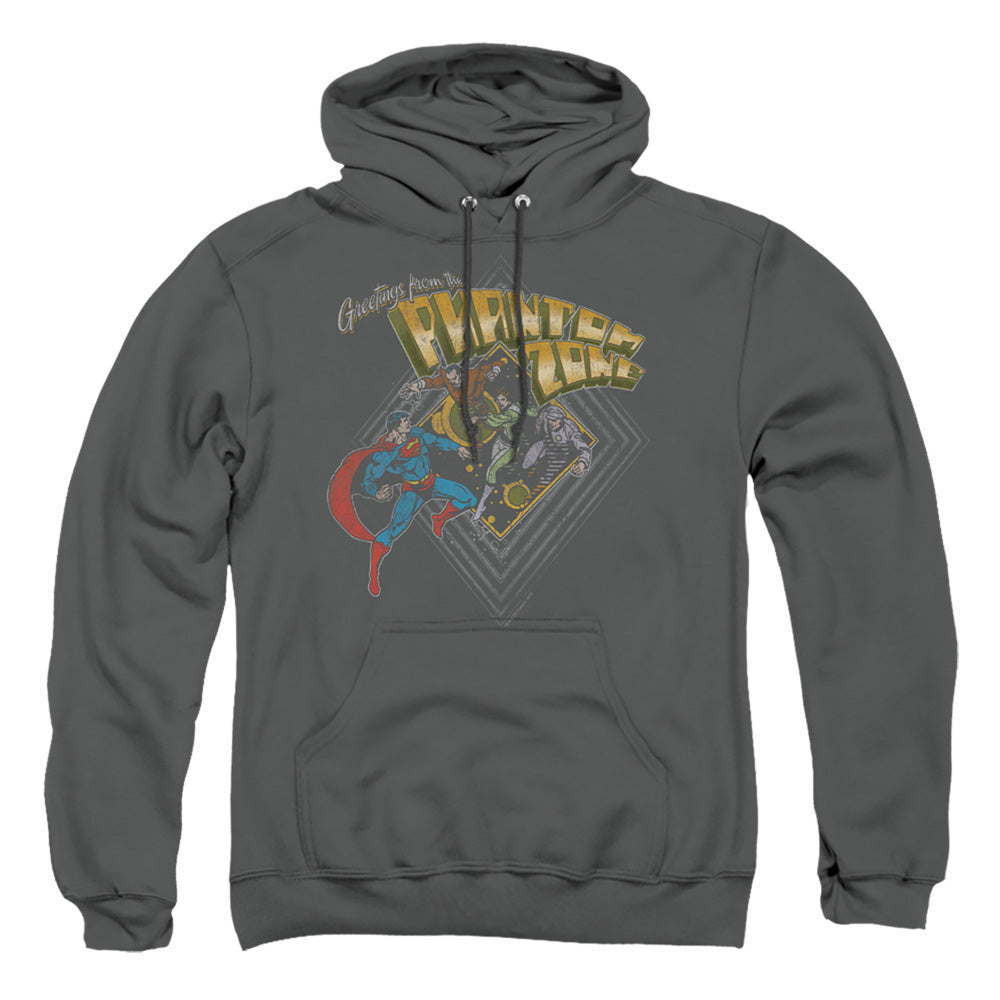 Superman Zod Greetings Mens Hoodie Charcoal