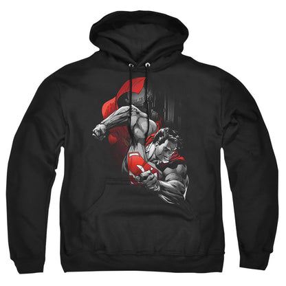 Superman My City Mens Hoodie Black