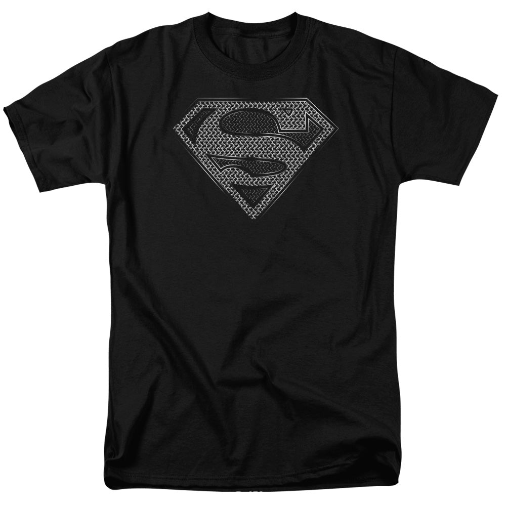 Superman Chainmail Mens T Shirt Black 