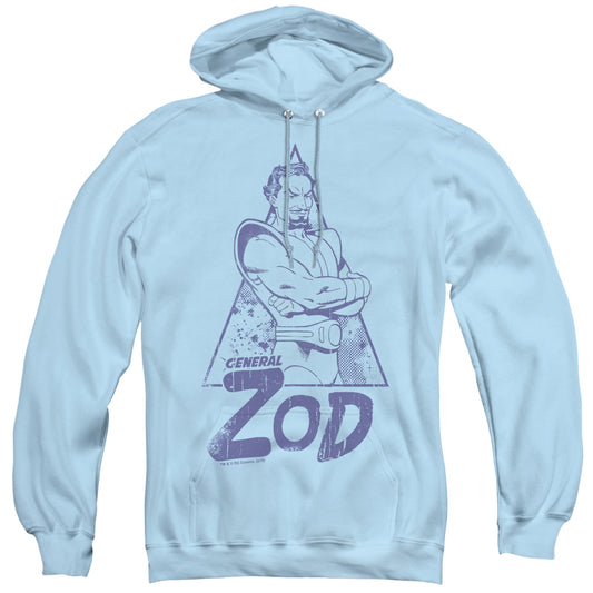 Superman Vintage Zod Mens Hoodie Light Blue