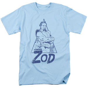 Superman Vintage Zod Mens T Shirt Light Blue