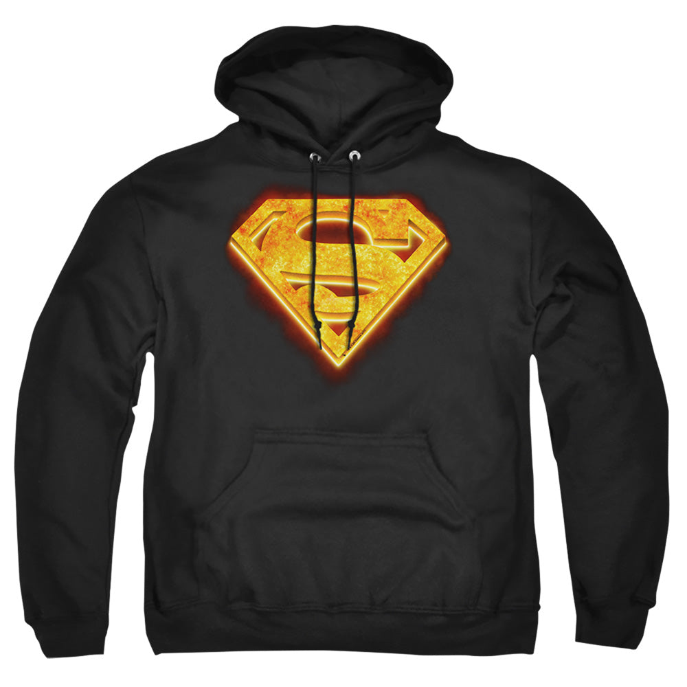 Superman Hot Steel Shield Mens Hoodie Black