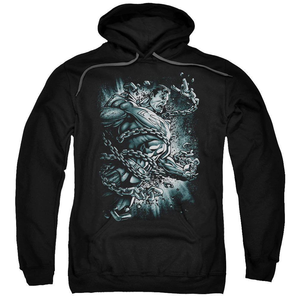 Superman Break Free Mens Hoodie Black