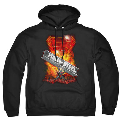 Superman Steel Girder Mens Hoodie Black