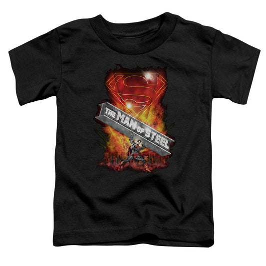 Superman Steel Girder Toddler Kids Youth T Shirt Black