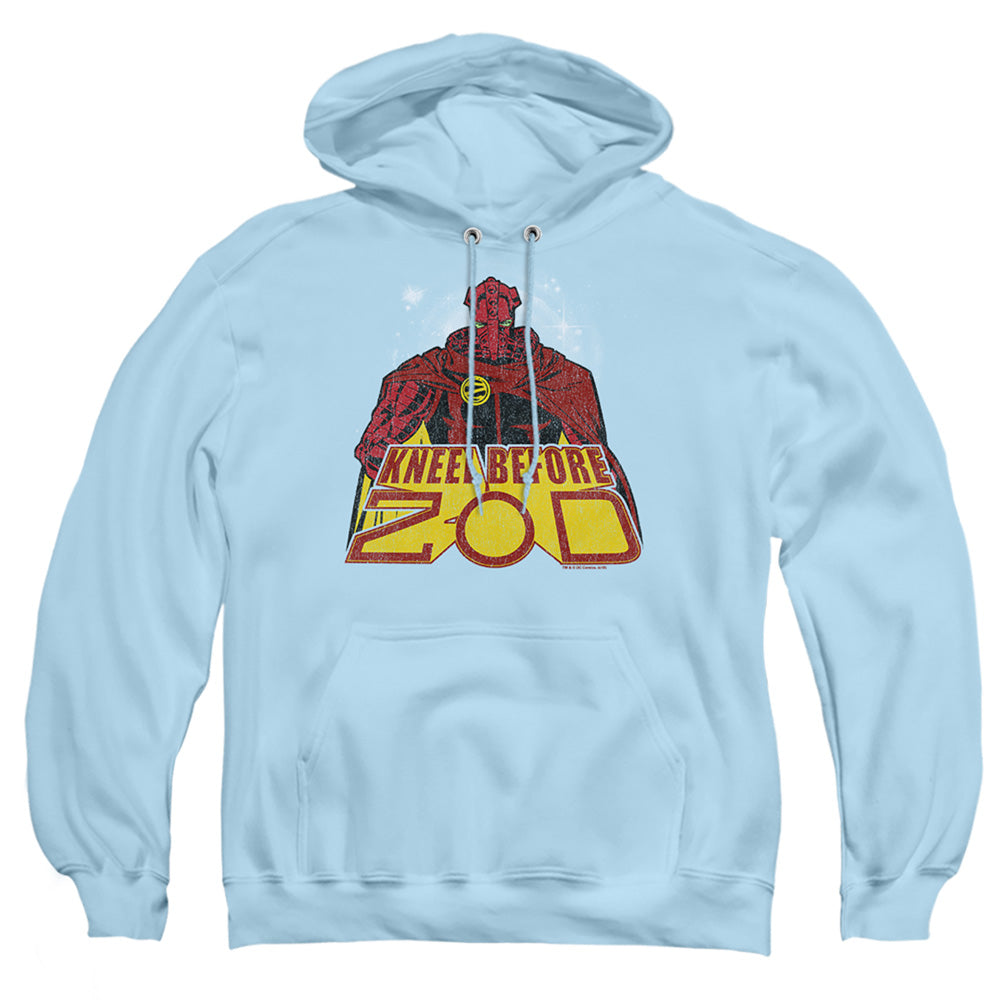 Superman Kneel Before Mens Hoodie Light Blue