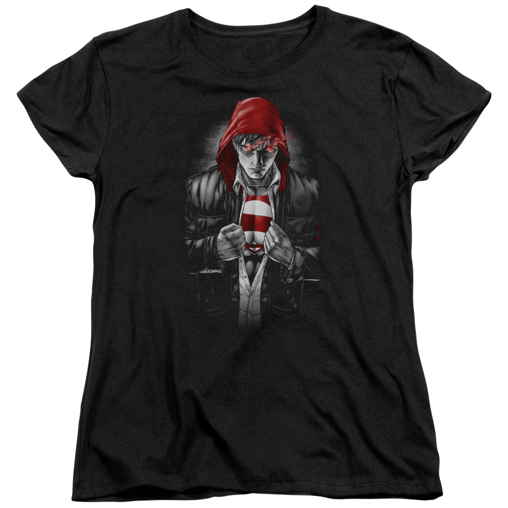 Superman Earth One Womens T Shirt Black