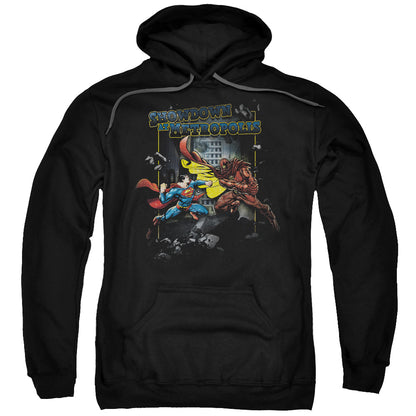 Superman Showdown Mens Hoodie Black