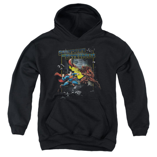 Superman Showdown Kids Youth Hoodie Black