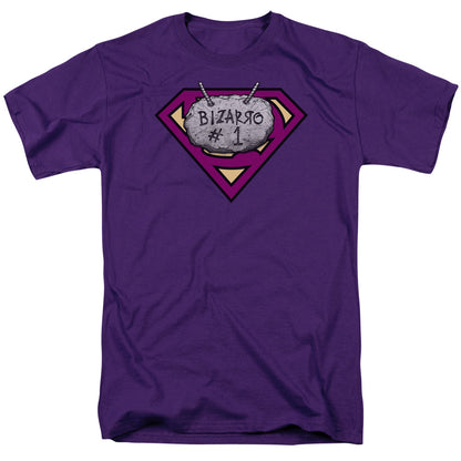 Superman Bizzaro #1 Rock Mens T Shirt Purple