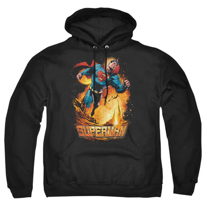 Superman Space Case Mens Hoodie Black