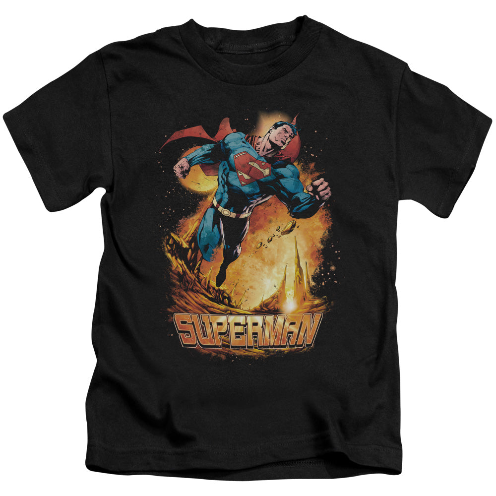 Superman Space Case Juvenile Kids Youth T Shirt Black