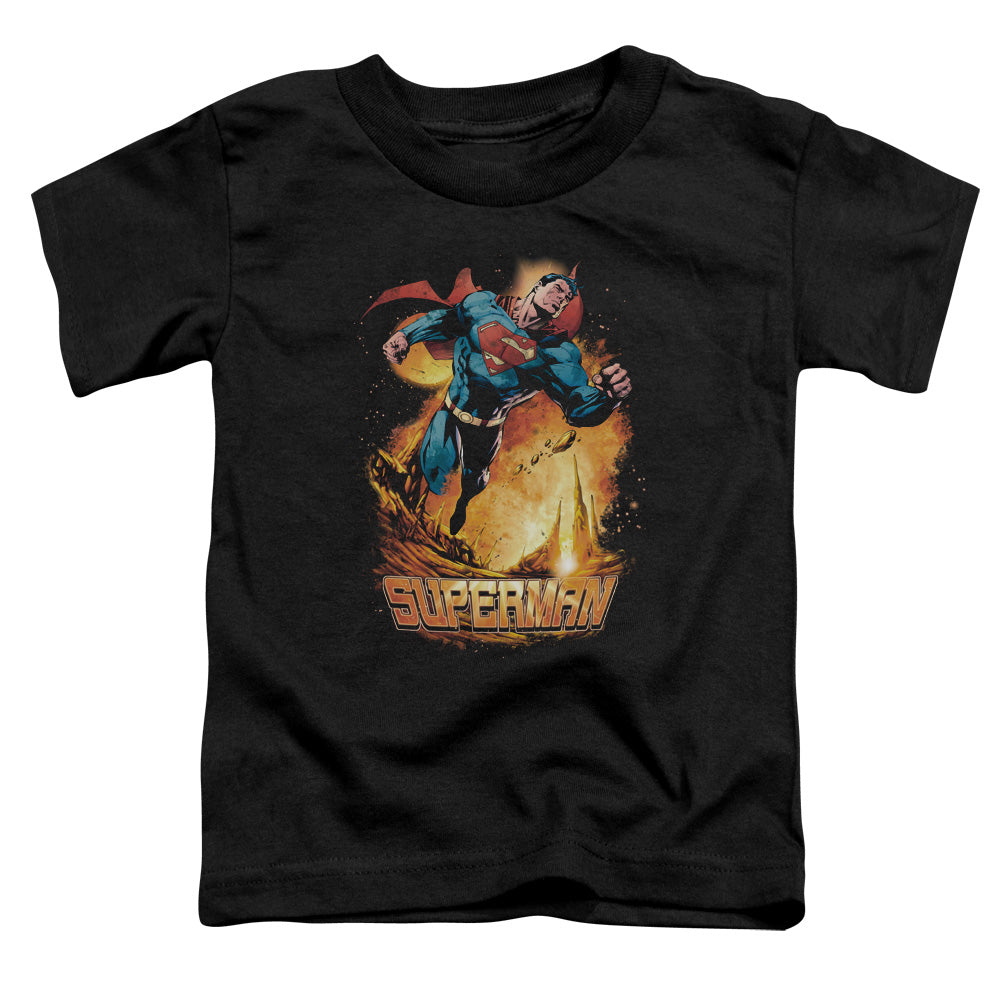 Superman Space Case Toddler Kids Youth T Shirt Black