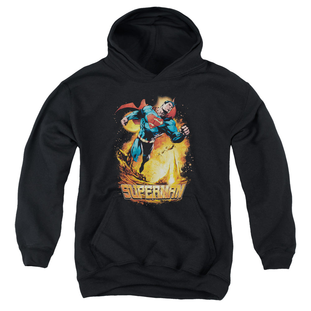 Superman Space Case Kids Youth Hoodie Black