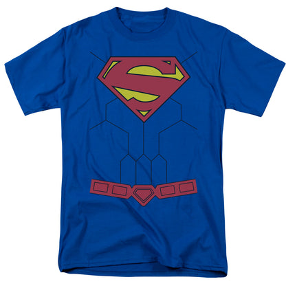 Superman New 52 Torso Mens T Shirt Royal Blue