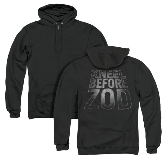 Superman Before Zod Back Print Zipper Mens Hoodie Black