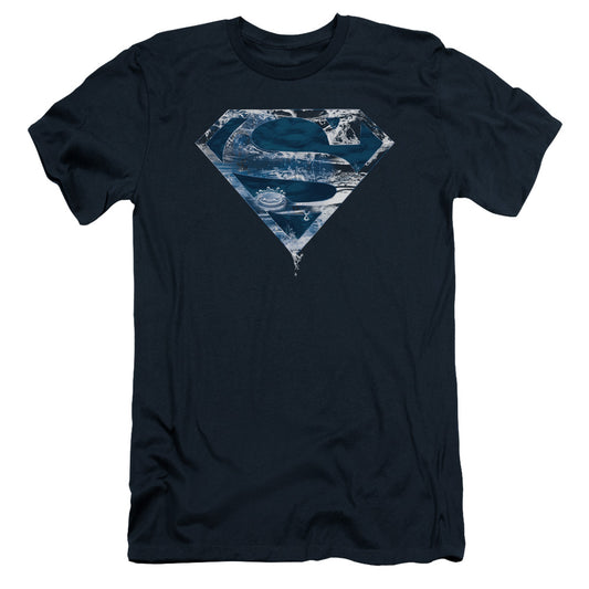 Superman Water Shield Slim Fit Mens T Shirt Navy