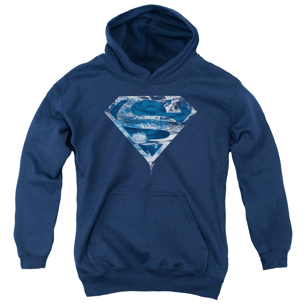 Superman Water Shield Kids Youth Hoodie Navy