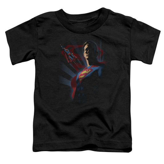 Superman Super Deco Toddler Kids Youth T Shirt Black