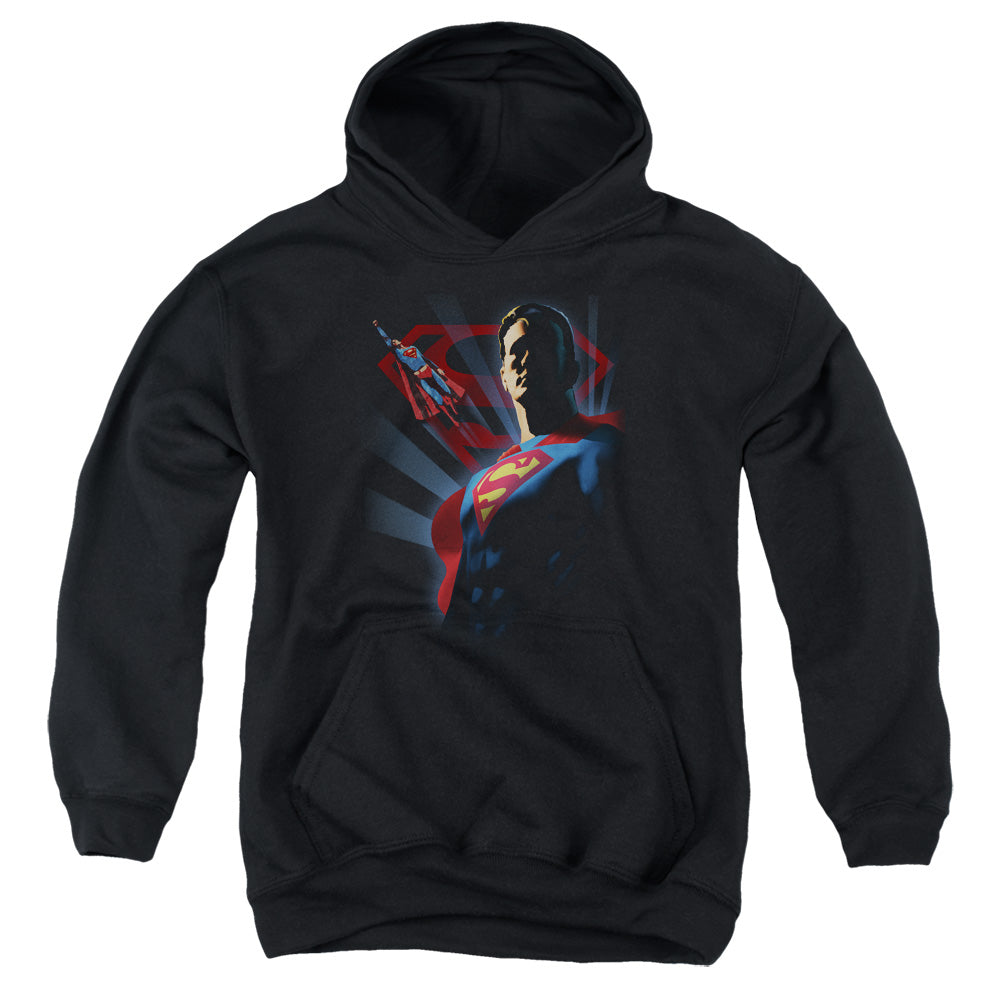 Superman Super Deco Kids Youth Hoodie Black