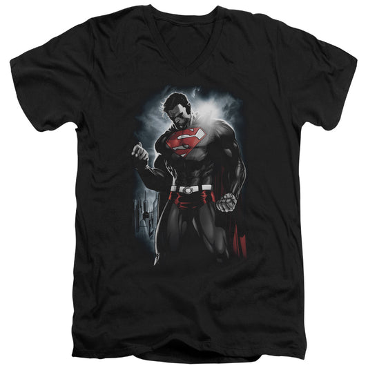 Superman Light Of The Sun S S Adult V Neck Black