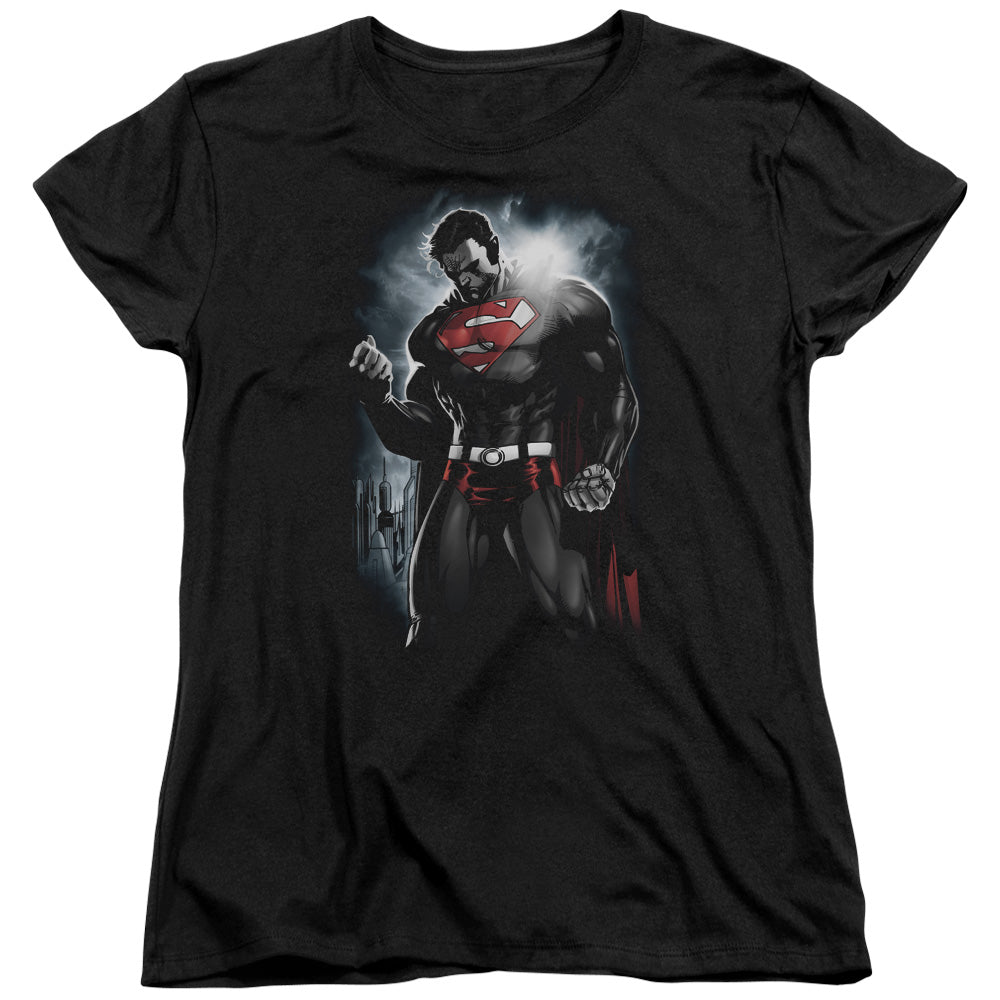 Superman Light Of The Sun Womens T Shirt Black