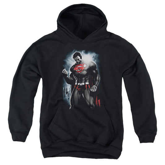 Superman Light Of The Sun Kids Youth Hoodie Black