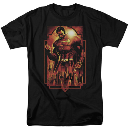 Superman Metropolis Deco Mens T Shirt Black