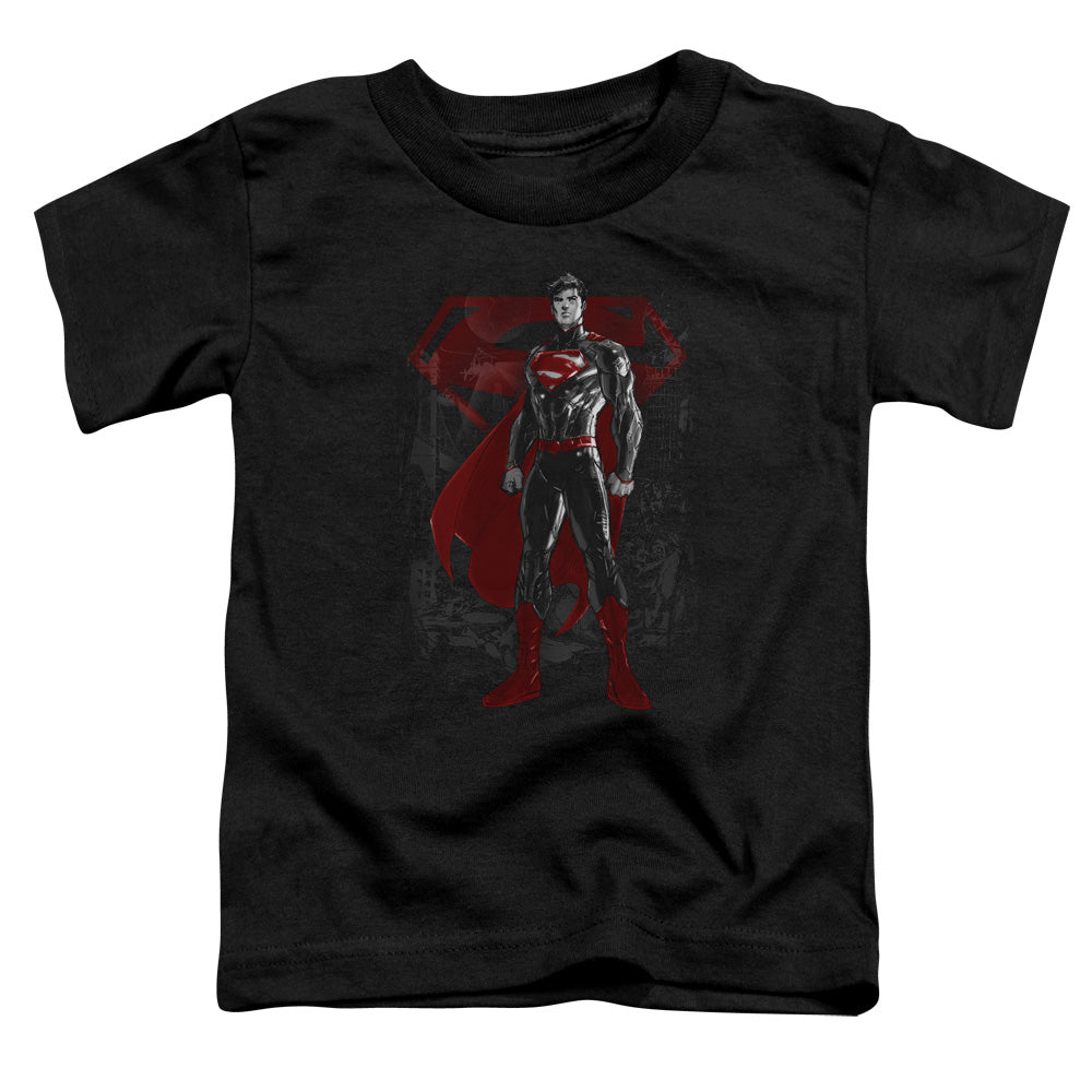 Superman Aftermath Toddler Kids Youth T Shirt Black