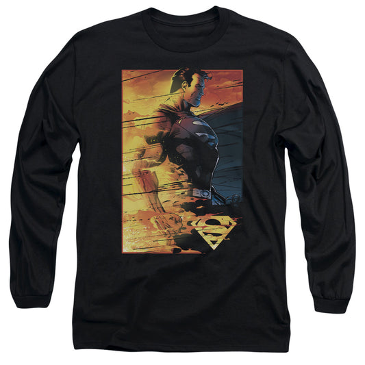 Superman Fireproof Mens Long Sleeve Shirt Black