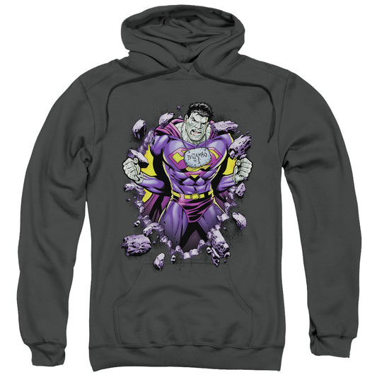 Superman Bizzaro Breakthrough Mens Hoodie Charcoal