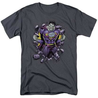 Superman Bizzaro Breakthrough Mens T Shirt Charcoal