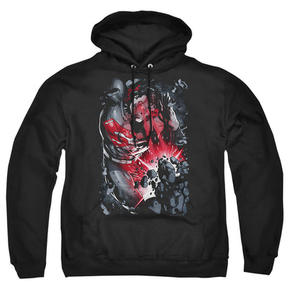 Superman Heat Blast Mens Hoodie Black