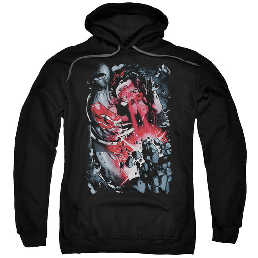 Superman Heat Blast Mens Hoodie Black