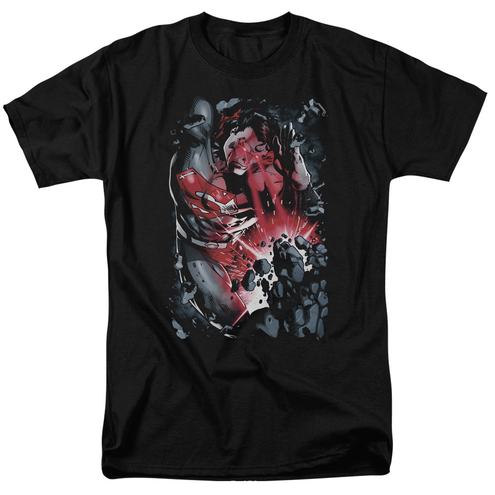 Superman Heat Blast Mens T Shirt Black