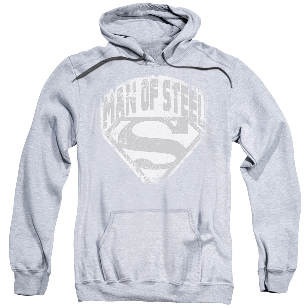 Superman Man Of Steel Shield Mens Hoodie Athletic Heather