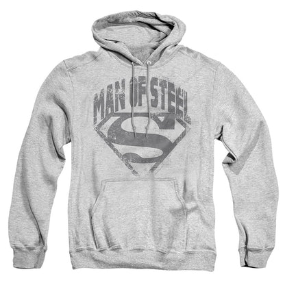 Superman Man Of Steel Shield Mens Hoodie Athletic Heather