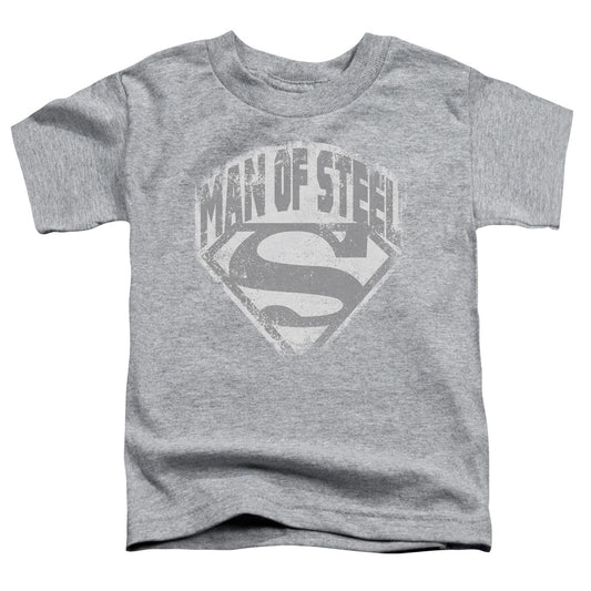 Superman Man Of Steel Shield Toddler Kids Youth T Shirt Athletic Heather