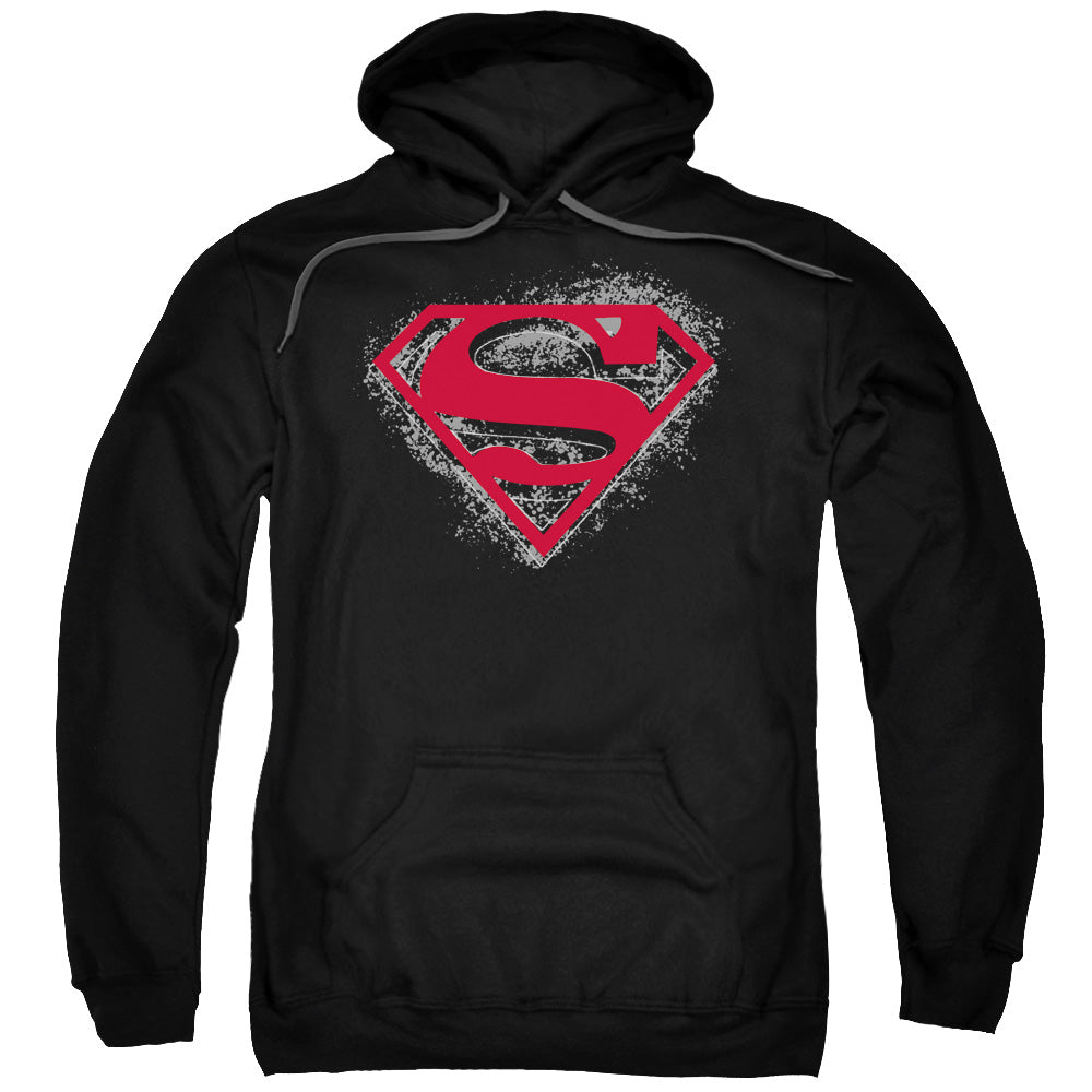 Superman Hardcore Noir Shield Mens Hoodie Black