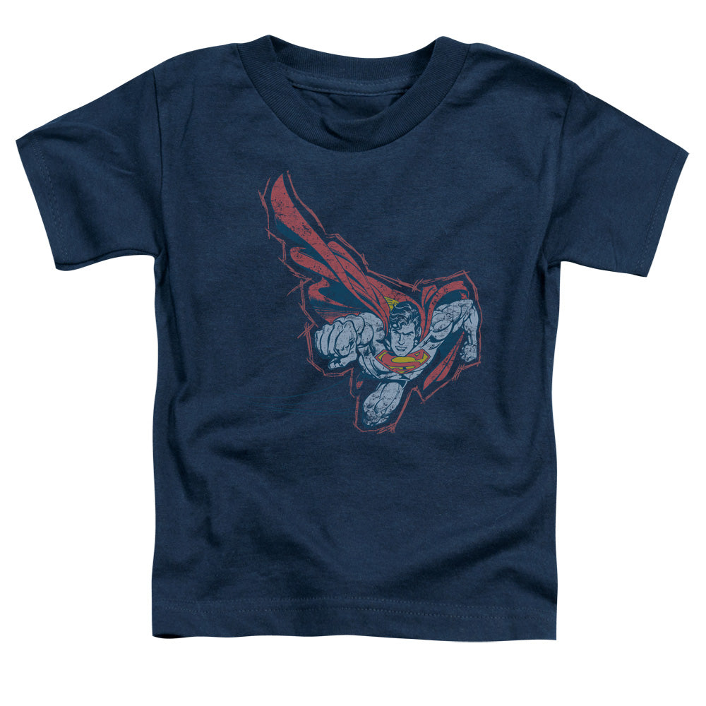 Superman Scribble & Soar Toddler Kids Youth T Shirt Navy