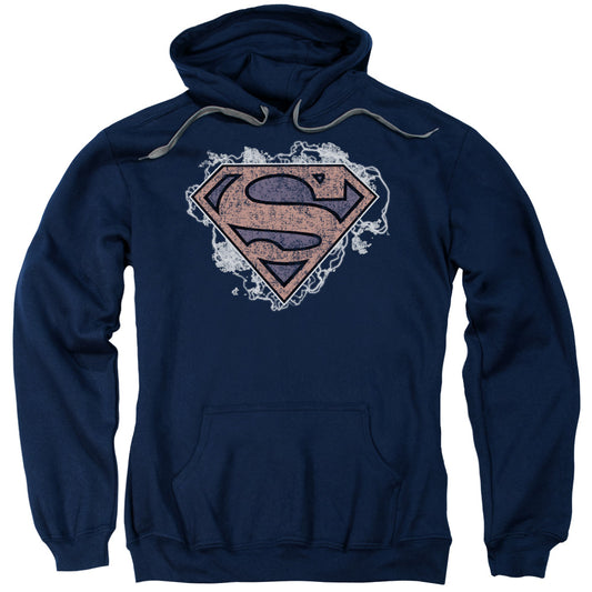 Superman Storm Cloud Supes Mens Hoodie Navy