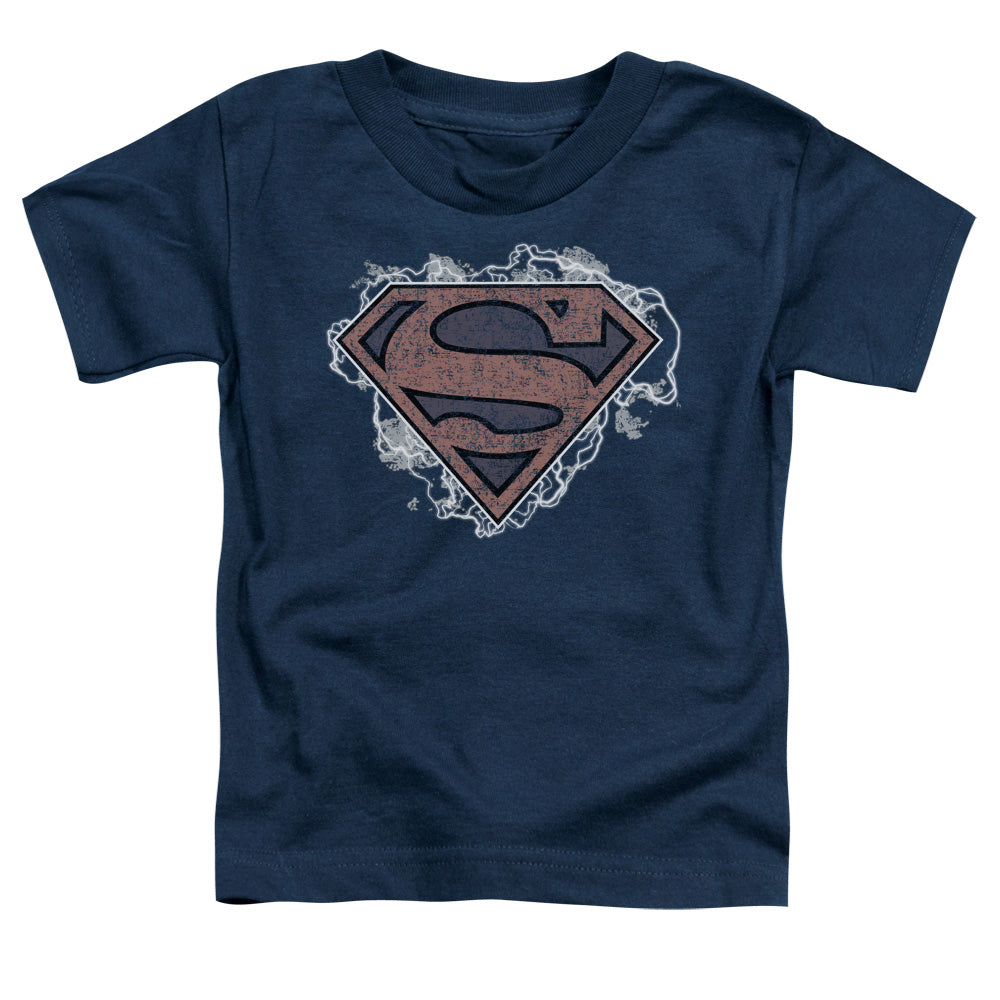 Superman Storm Cloud Supes Toddler Kids Youth T Shirt Navy