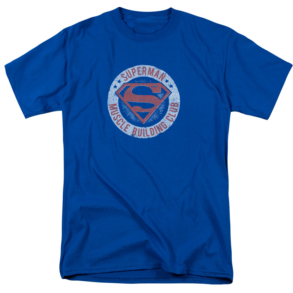Superman Muscle Club Mens T Shirt Royal Blue