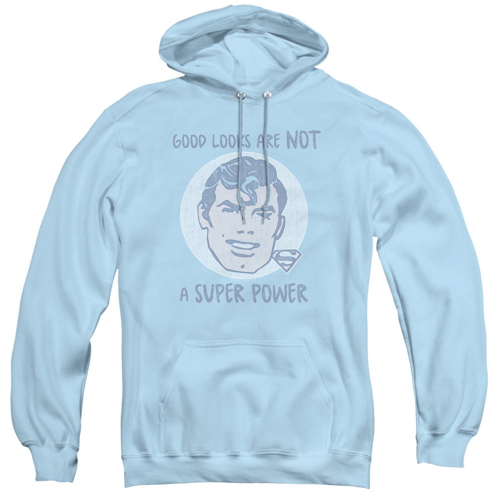 Superman Good Looks Mens Hoodie Light Blue