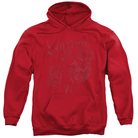 Superman Code Red Mens Hoodie Red