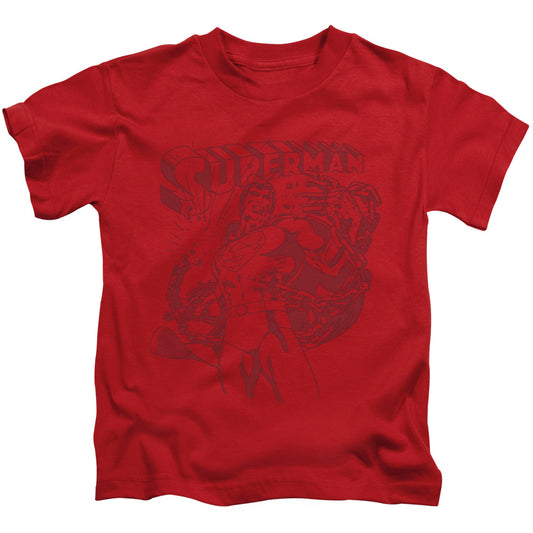 Superman Code Red Juvenile Kids Youth T Shirt Red