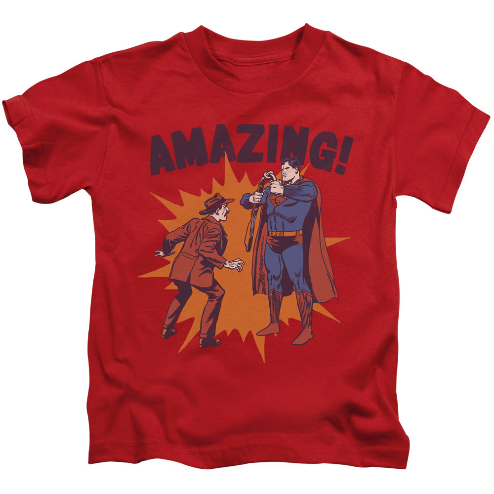 Superman Amazing Juvenile Kids Youth T Shirt Red