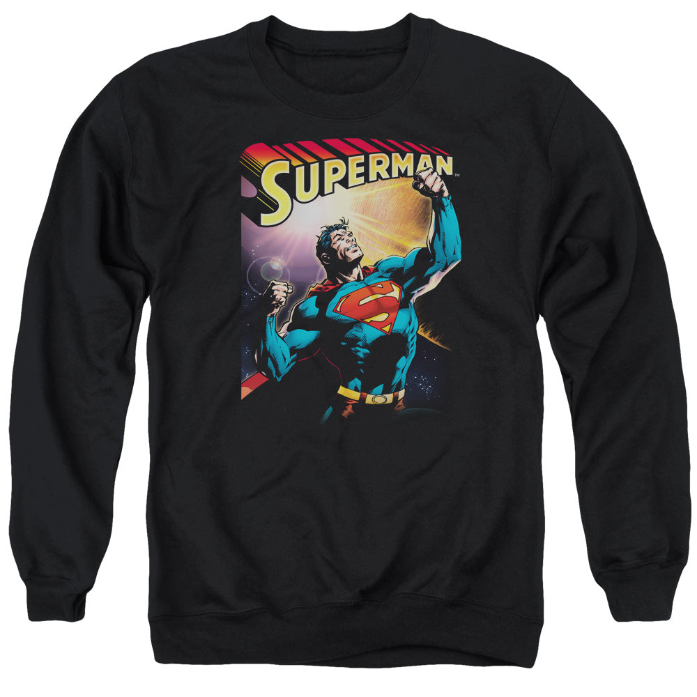 Superman Victory Mens Crewneck Sweatshirt Black