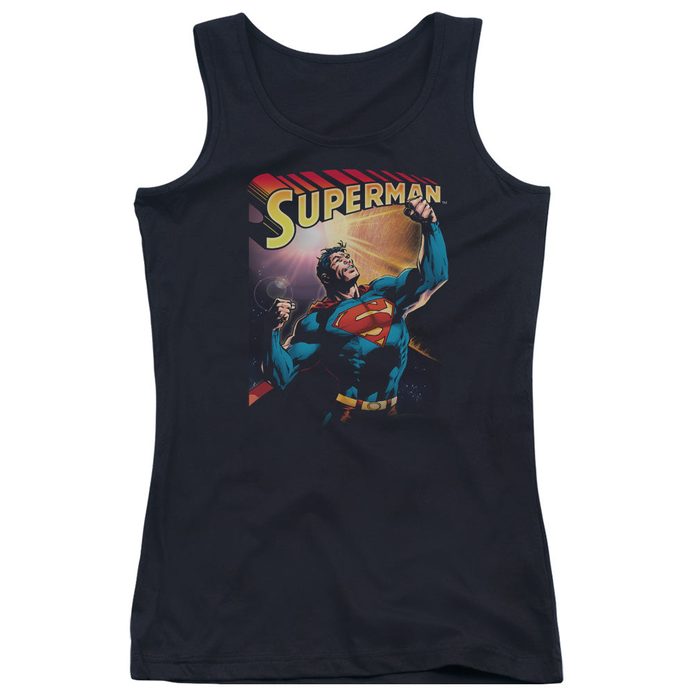 Superman Victory Womens Tank Top Shirt Black