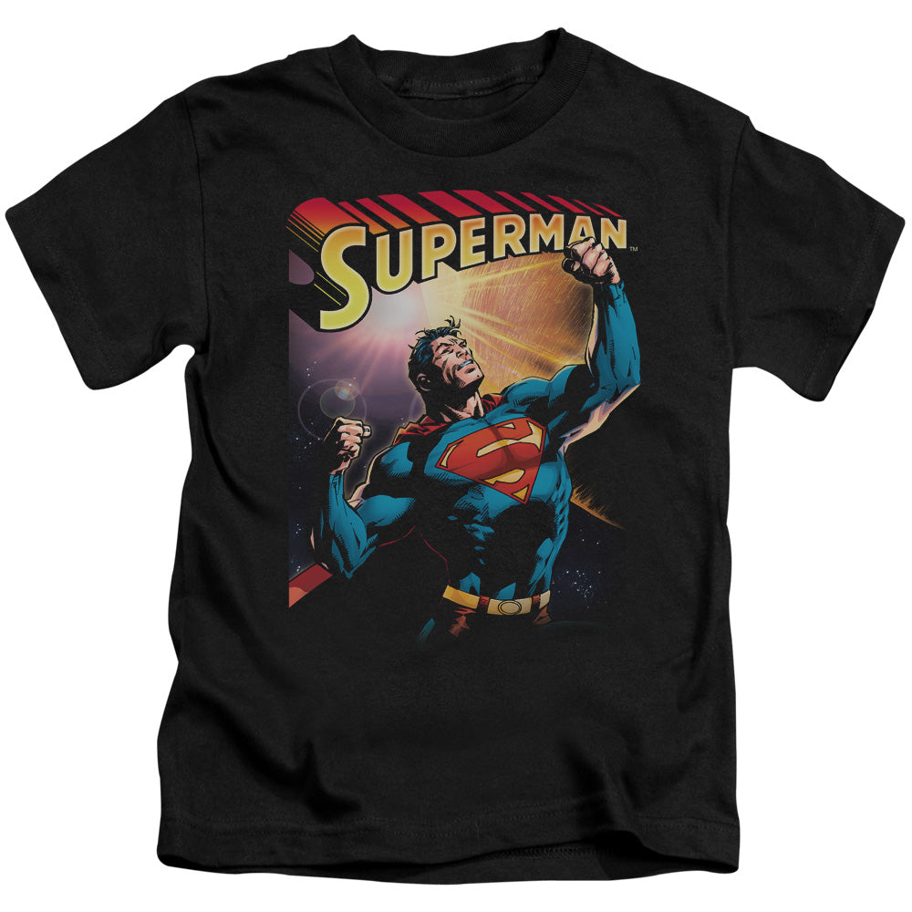 Superman Victory Juvenile Kids Youth T Shirt Black